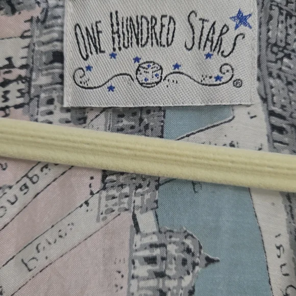 One Hundred Stars Paris France Kimono Cardigan - Picture 2 of 5